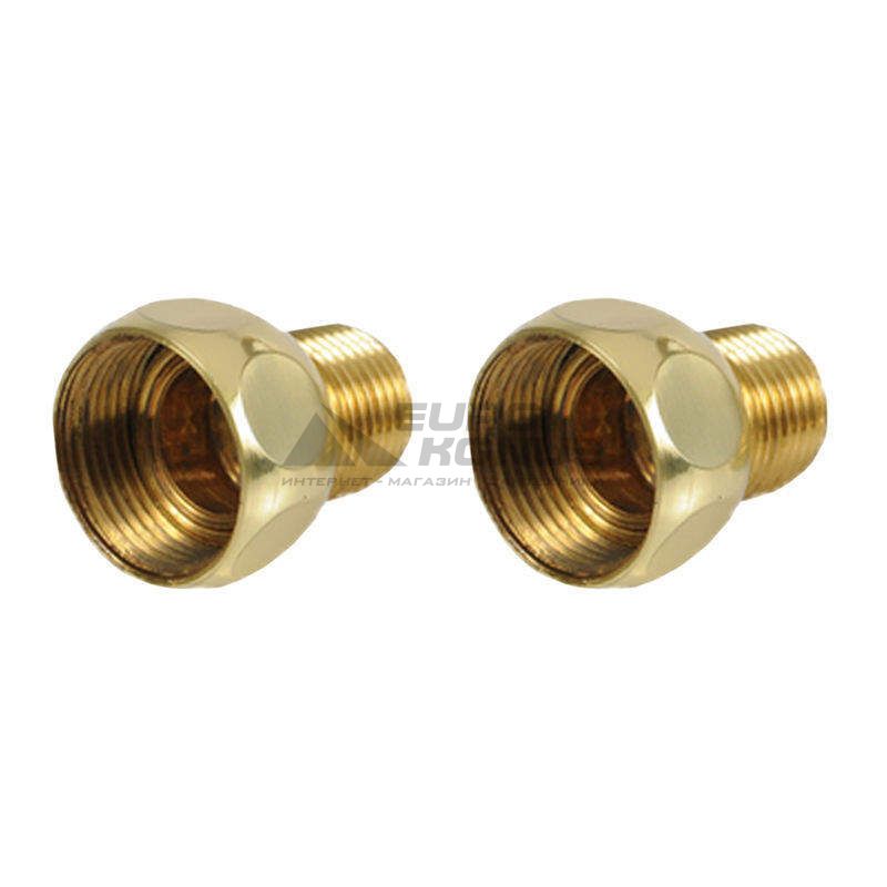 АЗОЦМ Соединение прямое 3/4"x3/4" (П21100078800000) классическая латунь, пара