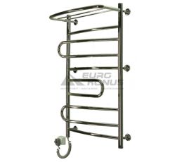 ELNA Полотенцесушитель электрический левосторонний с ТР Парус-9 Slim (930х530х275 мм) нержавеющая сталь