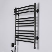 ТЁПЛЫЙ МИР Полотенцесушитель электрический левосторонний Интерио BR.1 black (707х435х145 мм)