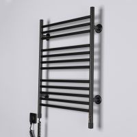 ТЁПЛЫЙ МИР Полотенцесушитель электрический левосторонний Интерио LR.2 black (707х535х75 мм)