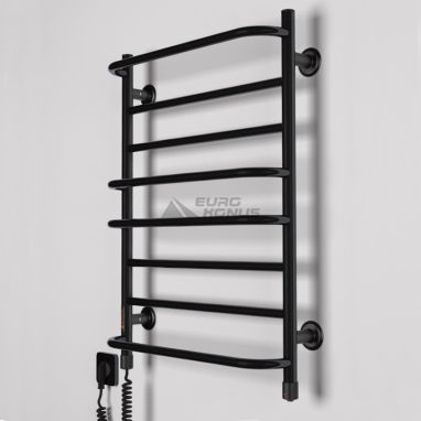 ТЁПЛЫЙ МИР Полотенцесушитель электрический левосторонний Комфорт N.1 black (710х435х145 мм)