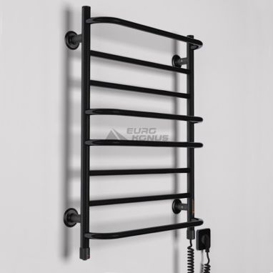 ТЁПЛЫЙ МИР Полотенцесушитель электрический правосторонний Комфорт N.1 black (710х435х145 мм)