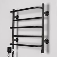 ТЁПЛЫЙ МИР Полотенцесушитель электрический левосторонний Комфорт S.1 black (495х435х145 мм)