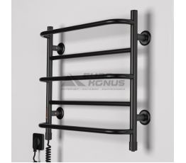ТЁПЛЫЙ МИР Полотенцесушитель электрический левосторонний Комфорт S.1 black (495х435х145 мм)