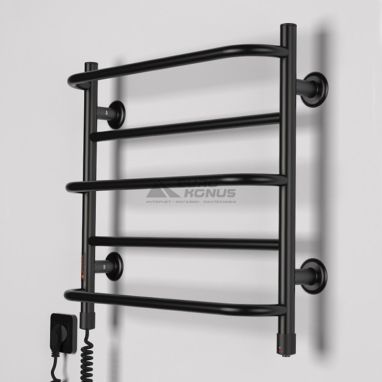 ТЁПЛЫЙ МИР Полотенцесушитель электрический левосторонний Комфорт S.1 black (495х435х145 мм)
