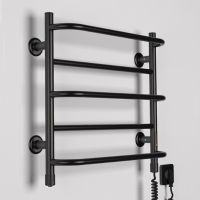 ТЁПЛЫЙ МИР Полотенцесушитель электрический правосторонний Комфорт S.1 black (495х435х145 мм)