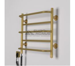 ТЁПЛЫЙ МИР Полотенцесушитель электрический левосторонний Комфорт S.2 gold (495х535х145 мм)