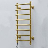 ТЁПЛЫЙ МИР Полотенцесушитель электрический левосторонний Слим gold (710х360х145 мм)