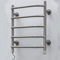ТЁПЛЫЙ МИР Полотенцесушитель электрический левосторонний Стеир 45 silver (495х465х145 мм)