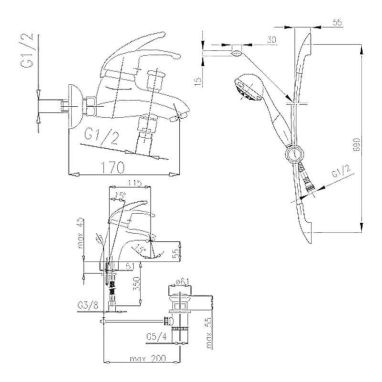 ARMATURA Комплект для ванной комнаты Piryt (441-001-00)