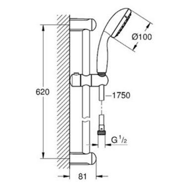 GROHE Комплект для ванной комнаты Bau Edge (123265S)
