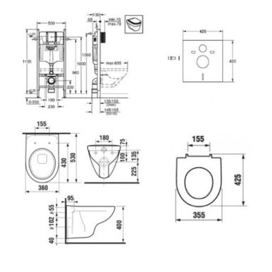 GROHE Комплект для туалета (инсталляция + унитаз) (38772J38)