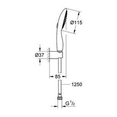 GROHE Душевой гарнитур Power & Soul 115 (27839000)