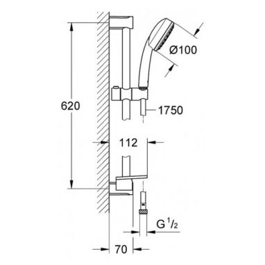 GROHE Душевой гарнитур Tempesta Cosmopolitan 100 (26083001)