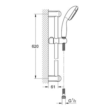 GROHE Душевой гарнитур Tempesta Cosmopolitan (27598000)