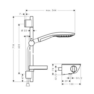 HANSGROHE Комплект для ванной комнаты Raindance Select S (27036400)