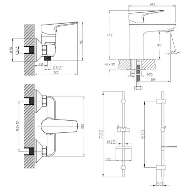 IMPRESE Комплект для ванной комнаты (kit21082)