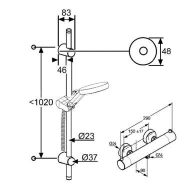 KLUDI Комплект для ванной комнаты A-Qa Shower-Duo 3S (6209705-00)