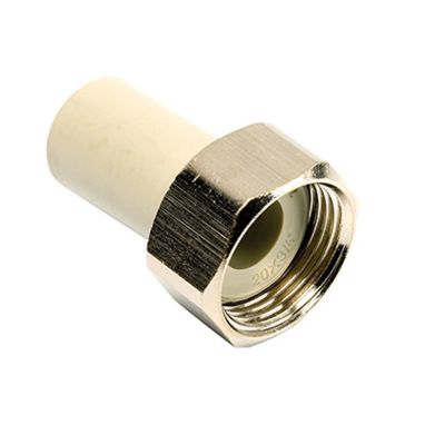 WAVIN EKOPLASTIK Пластмассовый штуцер с накидной гайкой 25*х1"В PP-R (SHM02532XX)