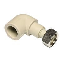 WAVIN EKOPLASTIK Угол 90° с накидной гайкой 20*x1/2"В PP-R (SKOM02020X)
