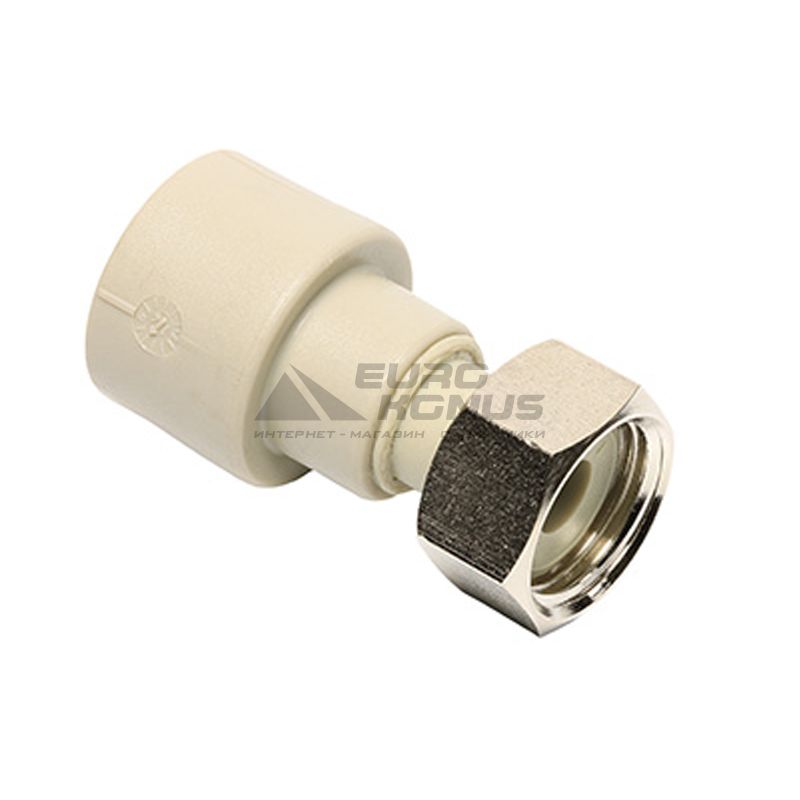WAVIN EKOPLASTIK Переход с накидной гайкой для холодной воды 16*x1/2"В PP-R (SNAM01620X)