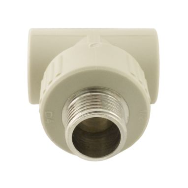 KALDE Тройник с наружной резьбой полипропиленовый 25*x1/2"x25*