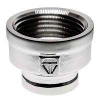 HLV Муфта переходная резьбовая хромированная 3/8"х1/2"
