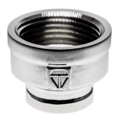 HLV Муфта переходная резьбовая хромированная 3/8"х1/2"