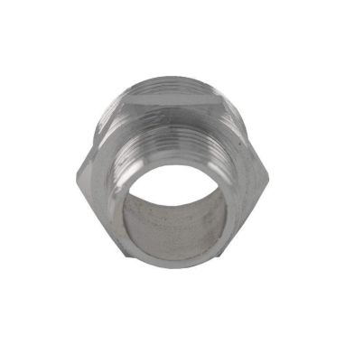 Ниппель переходной резьбовой хромированный 1/2"x3/4"