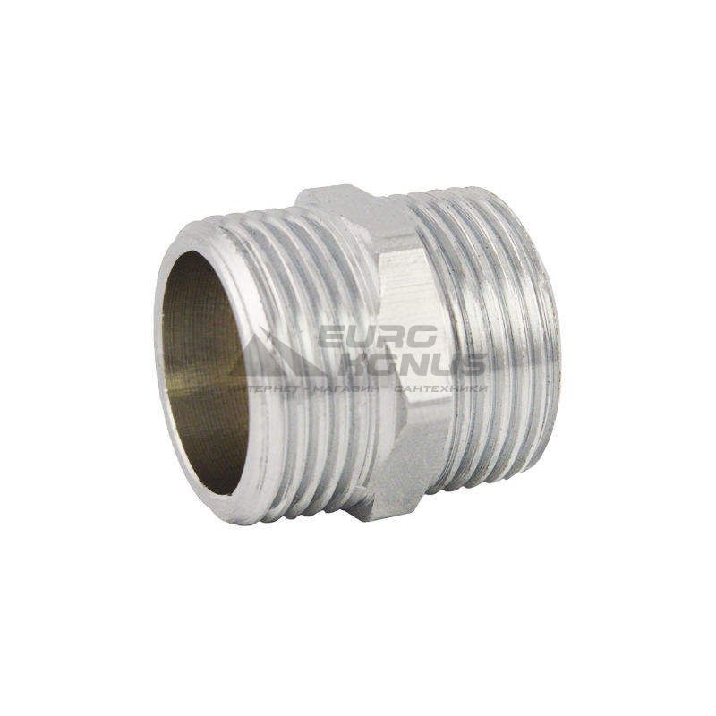 Ниппель резьбовой хромированный 1/2"