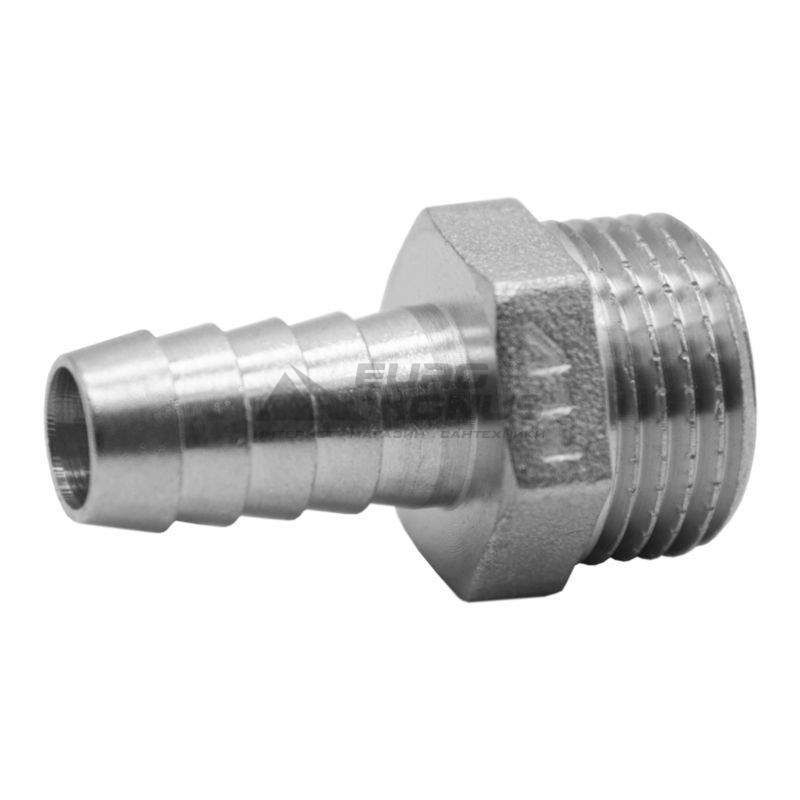 HLV Штуцер с наружной резьбой никелированный 1/2" x 10 мм