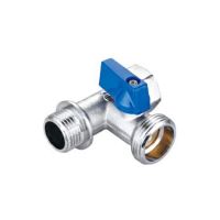 HLV Кран шаровой стиралка 1/2" 3/4" 1/2" никель