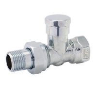 FADO Кран радиаторный прямой нижний хромированный 1/2" (RC04)