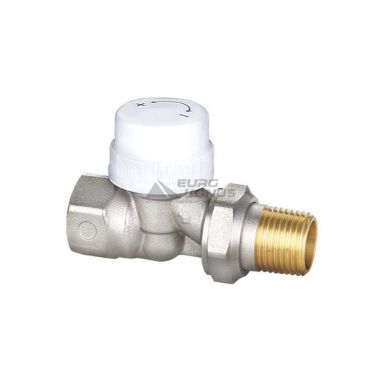 HLV Кран радиаторный прямой 1/2" под термоголовку (с антипротечкой) (М30х1,5)