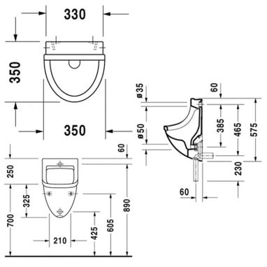 DURAVIT Писсуар подвесной Starck 3 (0821350000)