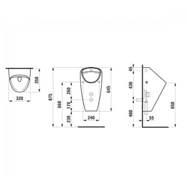 LAUFEN Писсуар подвесной New Caprino (H8420650004111)