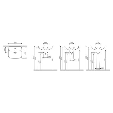 AM.PM Пьедестал для умывальника Inspire (C504910WH)