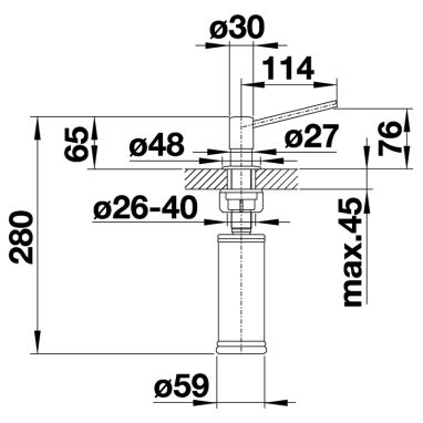 BLANCO Дозатор моющих средств TORRE нержавеющая сталь (512594)