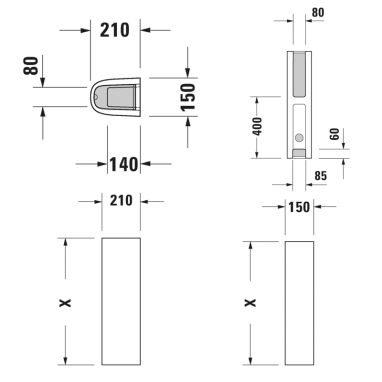 DURAVIT Пьедестал для умывальника Starck 3 (0865160000)