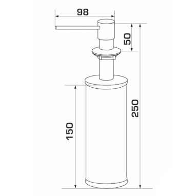 GRANADO Дозатор моющих средств Redondo inox (gd0207)