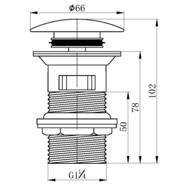 IMPRESE Донный клапан Pop-up 1 1/4" GRAFIKY (ZMK041807500)