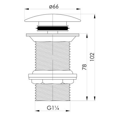 IMPRESE Донный клапан Pop-up 1 1/4" GRAFIKY (ZMK041807510)