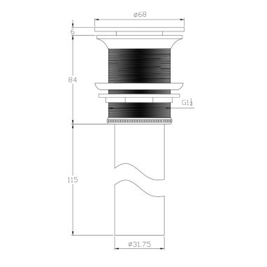 VOLLE Донный клапан Solid Surface (90-00-010)