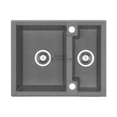 ALVEUS Мойка врезная для кухни Cubo 20-A16 M оборотная antrazit-metalic (1054647)