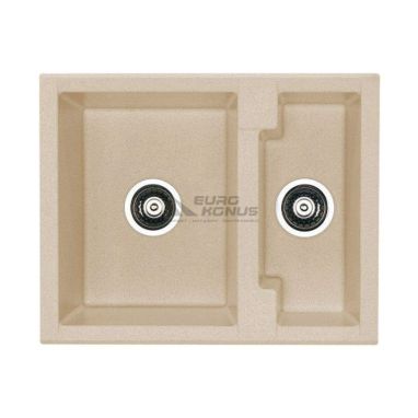 ALVEUS Мойка врезная для кухни Cubo 20-A21 M оборотная cappuccino-metalic (1054650)