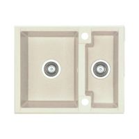 ALVEUS Мойка врезная для кухни Cubo 20-A23 оборотная cream (1088545)