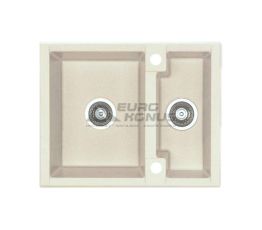 ALVEUS Мойка врезная для кухни Cubo 20-A23 оборотная cream (1088545)