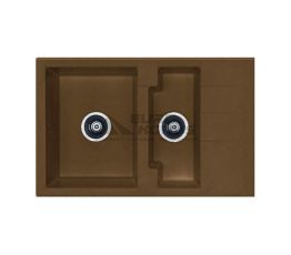 ALVEUS Мойка врезная для кухни Cubo 40-A57 M оборотная espresso (1088556)