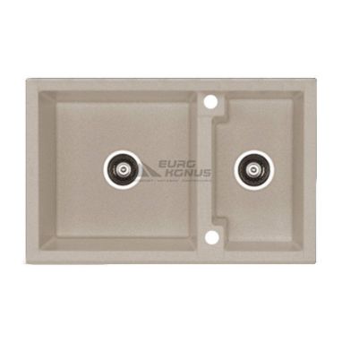 ALVEUS Мойка врезная для кухни Cubo 50-A22 оборотная terra (1054736)