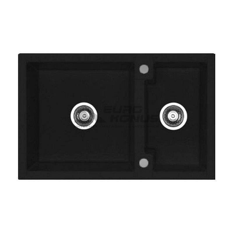 ALVEUS Мойка врезная для кухни Cubo 50-A91 оборотная carbon (1054741)